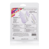 Twin Pleasure Pak Bullet Vibrator Purple packaging showing interchangeable bullets and ergonomic controller.
