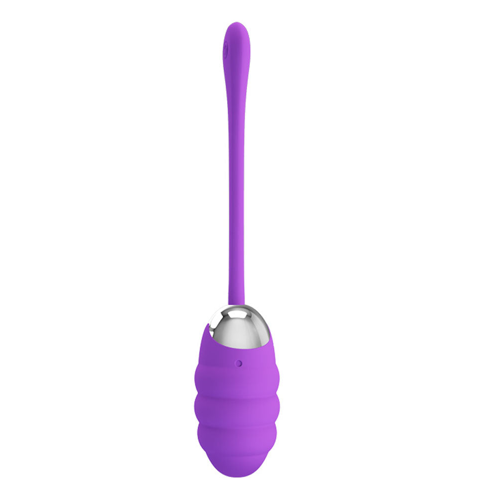 Pretty Love Franklin Rechargeable Egg Vibe Purple, sleek silicone egg vibrator with 12 vibration functions.