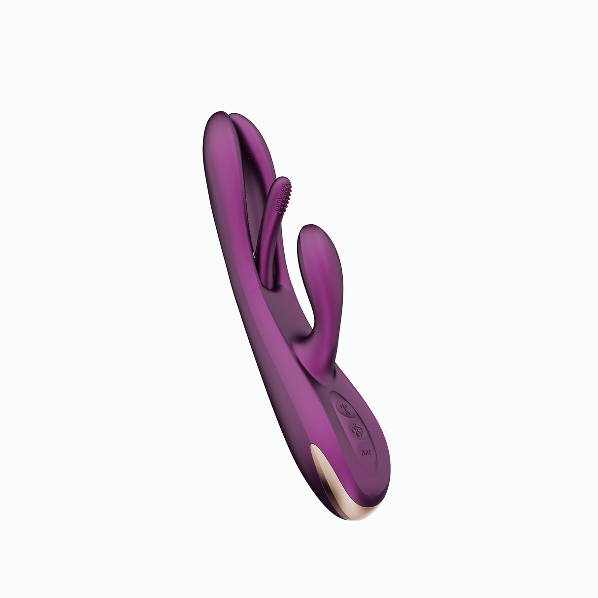 Terri App Controlled Tapping Rabbit Vibrator Purple showcasing its innovative design and features.