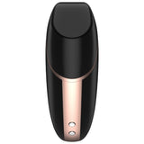 Satisfyer Love Triangle Air Pulse Vibrator Black showcasing its sleek design and functionality for enhanced pleasure.