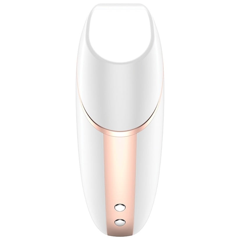 Satisfyer Love Triangle Air Pulse Clitoral Vibrator White with touch-free pressure waves and deep vibrations.