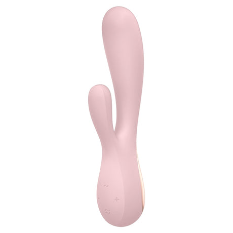 Satisfyer Mono Flex App Controlled Rabbit Vibrator Mauve showcasing its sleek design and intuitive controls.