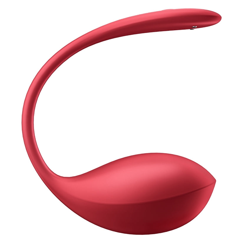 Satisfyer Shiny Petal Wearable Vibrator Red, flexible and ergonomic, designed for targeted stimulation and comfort.