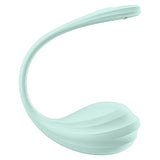 Satisfyer Smooth Petal G-Spot Vibrator Mint in soft mint finish showcasing its flexible, elegantly curved design.
