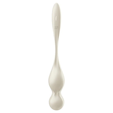 Satisfyer Love Birds 1 Vibrating Kegel Balls White in a sleek, body-friendly design for pelvic floor training.