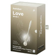Satisfyer Love Birds 1 Vibrating Kegel Balls White packaging showcasing its features and design.
