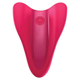 Satisfyer High Fly Finger Vibrator Red, compact vibrator designed for focused vibration on fingertips.