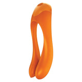 Satisfyer Candy Cane Finger Vibrator Orange, playful and versatile sex toy for exploring erogenous zones.