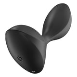 Satisfyer Sweet Seal Vibrating Anal Plug Black showcasing its sleek design and rounded tip for enhanced comfort.
