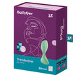 Satisfyer Trendsetter Vibrating Anal Plug Light Green packaging with app connectivity and modern design.