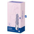 Satisfyer Air Pump Vibrator 1 Inflatable Shaft packaging showcasing its unique design and features.