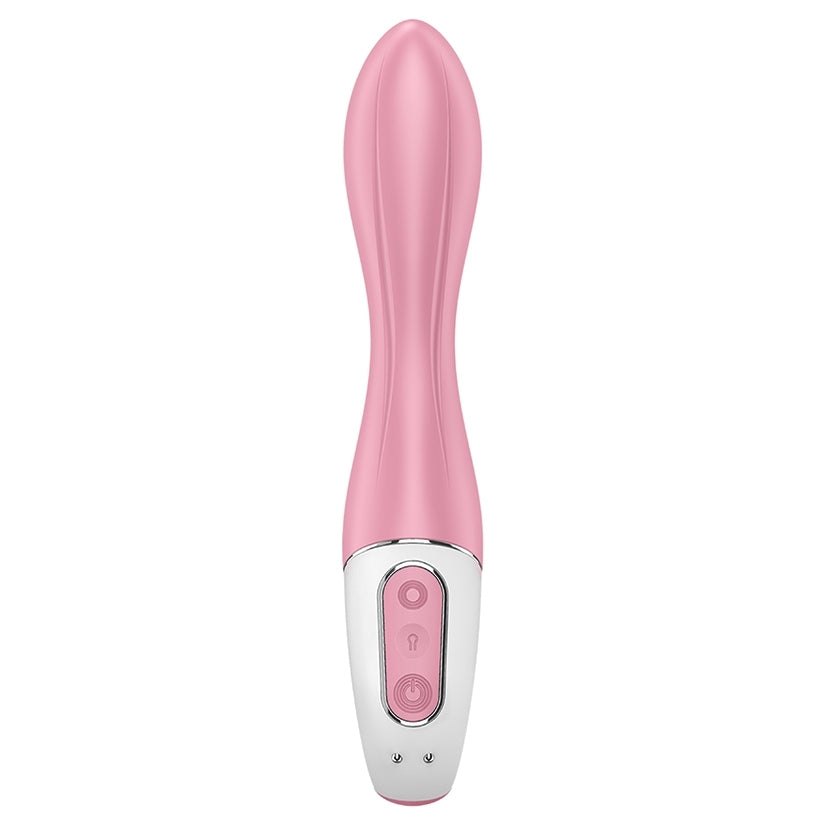 Satisfyer Air Pump Vibrator 2 Inflatable in pink with intuitive control panel for enhanced pleasure.