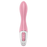 Satisfyer Air Pump Vibrator 2 Inflatable in pink with intuitive control panel for enhanced pleasure.