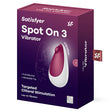 Satisfyer Spot On 3 Vibrator Berry packaging featuring targeted clitoral stimulation and moveable tip.