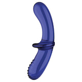 Satisfyer Double Crystal Glass Dildo Blue featuring a sleek design and smooth finish for exquisite stimulation.