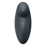 Satisfyer Tap And Climax 2 Vibrator Grey top view showcasing sleek design and modern grey finish.
