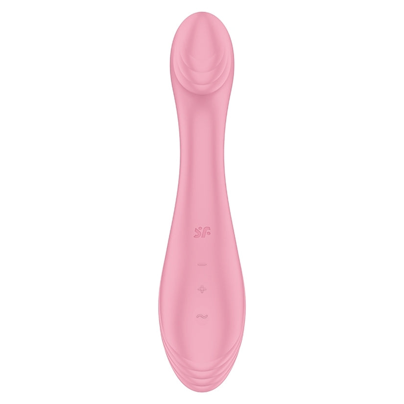 Satisfyer G-Force G-Spot Vibrator Pink, ergonomic silicone design for G-spot stimulation.