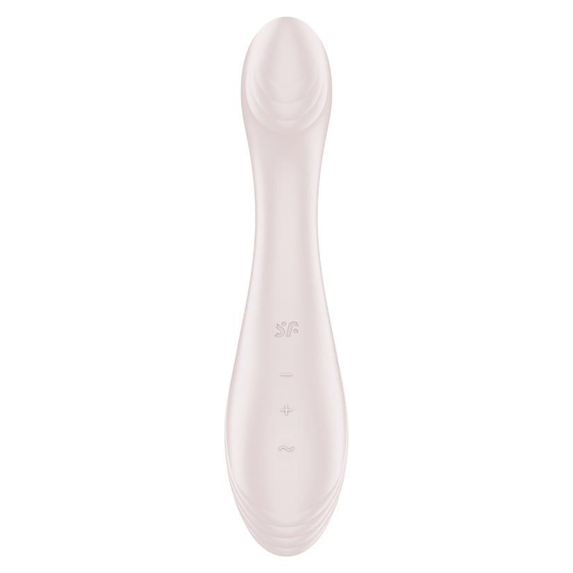 Satisfyer G-Force G-Spot Vibrator Beige with smooth design for G-spot stimulation.