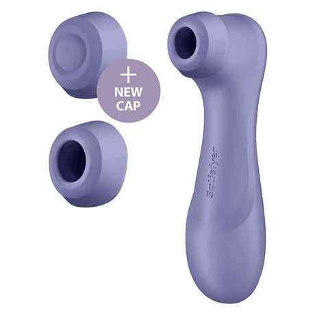Satisfyer Pro 2 Generation 3 Air Pulse Vibrator Lilac with new caps and ergonomic design.