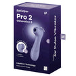 Satisfyer Pro 2 Generation 3 Air Pulse Vibrator Lilac packaging showcasing air pulse technology and ergonomic design.