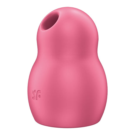 Satisfyer Pro To Go 1 Pressure Wave Vibrator Red compact clitoral stimulator in vibrant pink color.