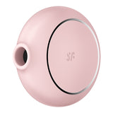 Satisfyer Pro To Go 3 Air Pulse Vibrator Rose compact design showcasing the logo and air pulse feature.