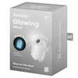 Satisfyer Glowing Ghost Air Pulse Vibrator White packaging features glowing design and air pulse technology.