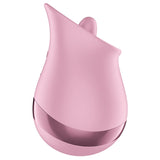Satisfyer Tongue Player Clitoral Vibrator in a sleek pink design for enhanced clitoral stimulation.
