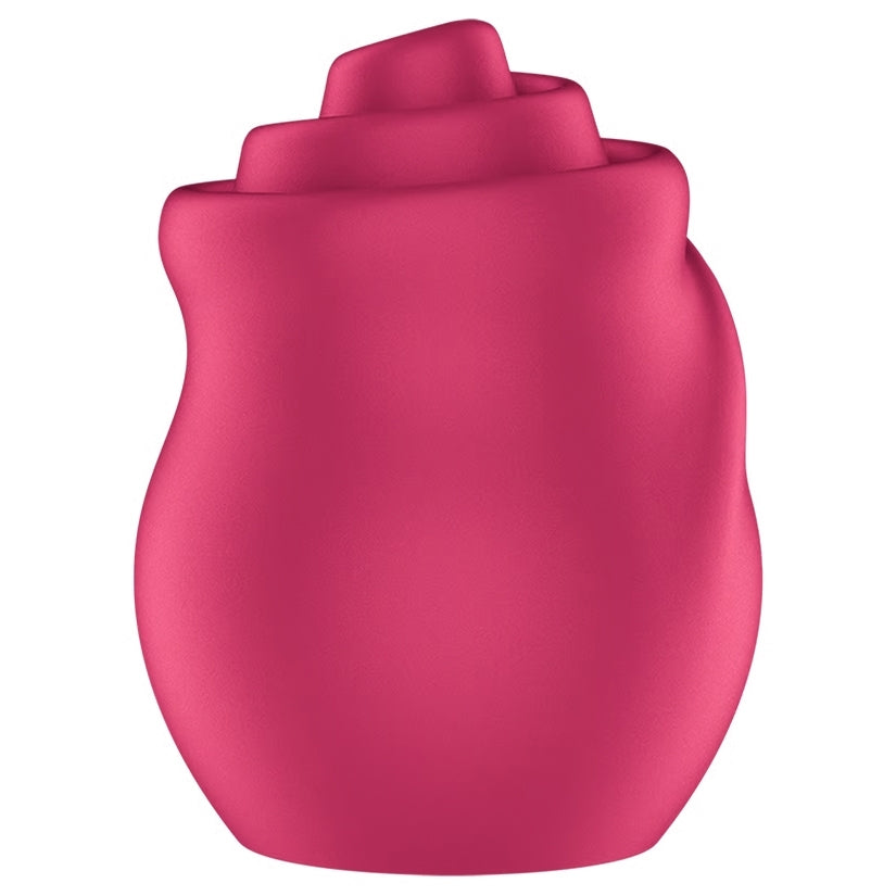Satisfyer Tongue Twister Vibrator in a vibrant pink color, designed for focused intimate pleasure.