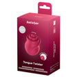 Satisfyer Tongue Twister Vibrator packaging showcasing oral-inspired motion and USB-C rechargeability.