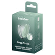 Satisfyer Drop To Go Vibrator Mint packaging with hygienic cap and soft silicone design.