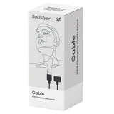 Satisfyer Magnetic USB Charging Cable Black packaging displaying the universal charging solution for Satisfyer toys.