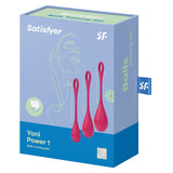 Satisfyer Yoni Power 1 Kegel Ball Training Set Red