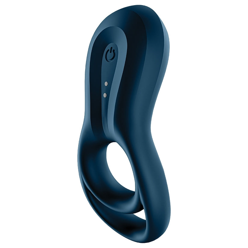 Satisfyer Epic Duo App Controlled Vibrating Cock Ring offers dual-loop design for enhanced pleasure and stimulation.