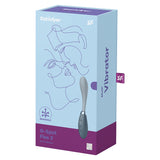 Satisfyer G-Spot Flex 3 Flexible Vibrator Grey packaging showcasing bendable design and features.