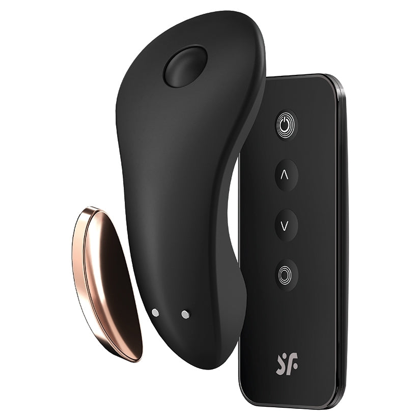 Satisfyer Little Secret Black Panty Vibrator with remote control for discreet pleasure