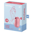 Satisfyer Cotton Candy Pressure Wave Vibrator Light Red