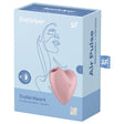Satisfyer Cutie Heart Air Pulse Vibrator Light Red packaging showcasing playful heart design and air wave technology.
