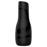 Satisfyer Men Classic Masturbator Black, sleek manual stroker, discreet design for full-length stimulation.