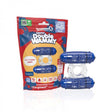 Screaming O 4B Double Wammy Vibrating Cock Ring Blueberry packaging with two vibrating rings and clear connector.