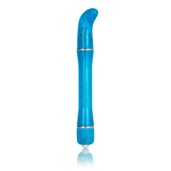 Pixies Mini G Pinpoint G-Spot Vibrator Blue Waterproof, a sleek blue vibrator designed for precise stimulation.