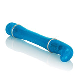 Pixies Mini G Pinpoint G-Spot Vibrator Blue Waterproof on a reflective surface showcasing its design and color.