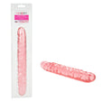 Translucence Veined 12 Inch Double Dong Pink in packaging, showcasing dual-purpose, realistic design for versatile play.