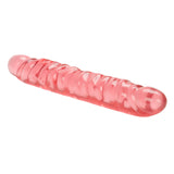 Translucence Veined 12 Inch Double Dong Pink featuring realistic head design for versatile pleasure.