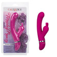 Foreplay Bunny Kisser Rabbit Vibrator Purple in packaging and standalone view, showcasing dual-action stimulation features.