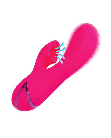 California Dreaming Venice Beach Babe Dual Vibrator in pink with sleek design and dual motors for pleasure.