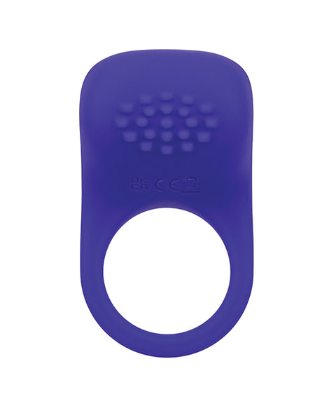 Rumbler Rumble Vibrating Ring Purple showing nubby texture and design for enhanced pleasure.