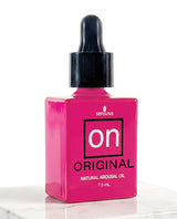 Sensuva ON Legacy Original Arousal Oil 7.5 ml in a pink bottle with dropper, designed for enhanced pleasure.