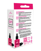 Sensuva ON Legacy Original Arousal Oil 7.5 ml packaging featuring product information and usage instructions.