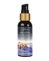 Sensuva Hybrid Personal Moisturizer Blueberry Muffin 1.93 Oz in a sleek bottle with pump, showcasing hydration and flavor.